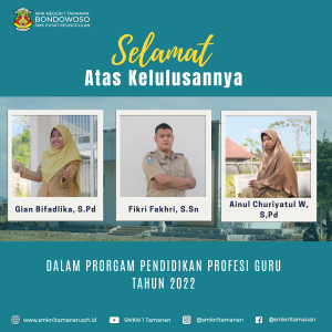 Read more about the article Selamat Atas Kelulusan Dalam Program PPG (Pendidikan Profesi Guru) Tahun 2022